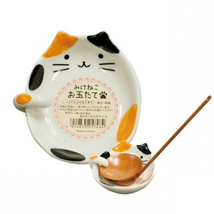 Tanaka Cat Ladle Holder Plate